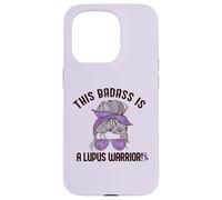 Carcasa para iPhone 15 Pro Este Badass ES UN Lupus Warrior Concienciación Mujer Meme EN LA Espalda