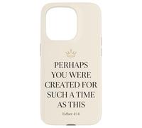 Carcasa para iPhone 15 Pro Ester 4:14 Corona Versículo de la Biblia Fe Mujeres