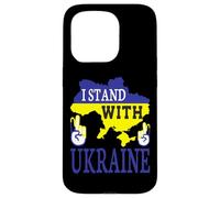 Carcasa para iPhone 15 Pro Estoy con Ucrania - Love Stop War - Ucrania Mapa