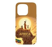 Carcasa para iPhone 15 Pro Ethiopian Flag Rasta Africa Rising Again from Ethiopia
