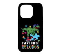 Carcasa para iPhone 15 Pro Every Piece Belongs T-Rex Dinosaur Autism Awareness
