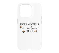 Carcasa para iPhone 15 Pro Everyone is Welcome Here Pride Sign Lesbian Butterfly Pride