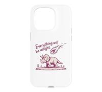 Carcasa para iPhone 15 Pro Everything Is Alright Dinosaur Asteroid Chaos Graphic Retro