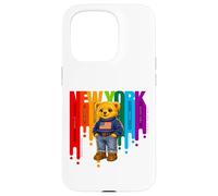 Carcasa para iPhone 15 Pro Exceed The Limit New York Teddy Bear- Colorful NYC Boroughs