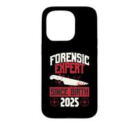 Carcasa para iPhone 15 Pro Experto forense Desde el Nacimiento 2025 Cumpleaños temático de crímenes Reales