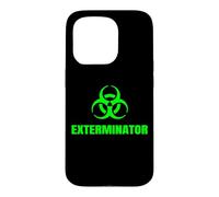 Carcasa para iPhone 15 Pro Exterminador Técnico de Control de Plagas Símbolo Cool Biohazard