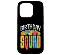 Carcasa para iPhone 15 Pro Familia de Fuentes Birthday Squad Matching Brick Builder
