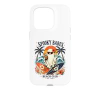 Carcasa para iPhone 15 Pro Fantasma de Spooky Girls Beach Crew para Halloween, Retro y veraneo
