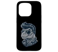 Carcasa para iPhone 15 Pro Fantásticos Tonos de Estilo Rock Roll Retro Tipo Dinosaurio T-Rex