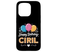 Carcasa para iPhone 15 Pro Feliz cumpleaños Ciril