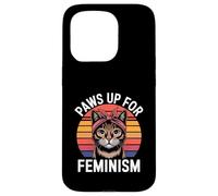 Carcasa para iPhone 15 Pro Feminismo Retro Gato Feminista Poder