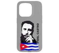 Carcasa para iPhone 15 Pro Fidel Castro Cuba Revolution cigarro Demo Bandera