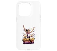 Carcasa para iPhone 15 Pro Finish Line Chaser Running Motivación Atleta Diseño
