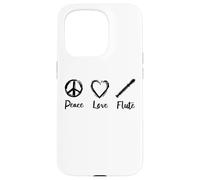 Carcasa para iPhone 15 Pro Flautista Amor Flauta Profesor Aerófono