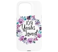 Carcasa para iPhone 15 Pro Floral 109 Years Old 109th Birthday Women's 109 Years Loved