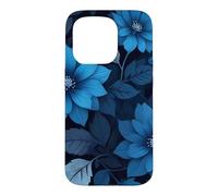 Carcasa para iPhone 15 Pro Flores Azul Oscuro Midnight Floral