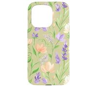 Carcasa para iPhone 15 Pro Flores Silvestres de Primavera Floral Pastel jardín Prado Arte