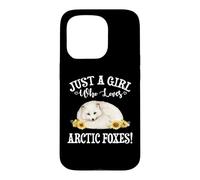 Carcasa para iPhone 15 Pro Flowers Womens Kids Just A Girl Who Loves Arctic Foxes Lover