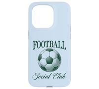 Carcasa para iPhone 15 Pro Football Social Club Balón de fútbol Diseño de Estilo Vintage