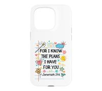 Carcasa para iPhone 15 Pro For I Know The Plans I Have For You Christian Back To School