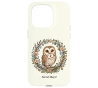 Carcasa para iPhone 15 Pro Forest Barn Magic Owl Estética Cottagecore Nature Art