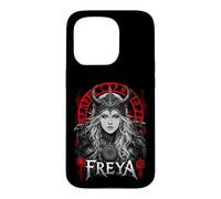 Carcasa para iPhone 15 Pro Freya Diosa Nórdica Mitología Germánica Runas Vikingas