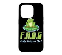 Carcasa para iPhone 15 Pro Frog Confíe plenamente en Dios Clásico Cristiano Fe & Religión