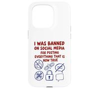 Carcasa para iPhone 15 Pro FUI Prohibido en Las Redes sociales (Declaración de teoría de la conspiración)