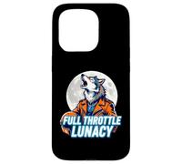 Carcasa para iPhone 15 Pro Full Throttle Lunacy Howling Biker Wolf Graphic