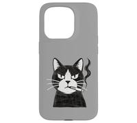 Carcasa para iPhone 15 Pro Fumar Tuxededo Gatos Gráfico Diseño Cigarrillo Resaca