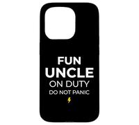 Carcasa para iPhone 15 Pro Fun Uncle On Duty Do Not Panic Hermano Hermano