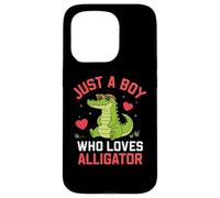 Carcasa para iPhone 15 Pro Funny Animal Crocodile, Just a Boy Who Loves Alligator