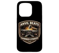 Carcasa para iPhone 15 Pro Funny Blacksmith Yunque Beats Hammer Strikes Metalsmith Cita