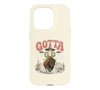Carcasa para iPhone 15 Pro Funny Buffalo Gotta Go OVNI Alien Desert Design Western Humor