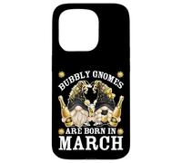 Carcasa para iPhone 15 Pro Funny Champagne Birthday Gnomes For Women Are Born In March