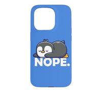 Carcasa para iPhone 15 Pro Funny Chibi Anime Kawai Kids Sleep Nap Nope Penguin Lover
