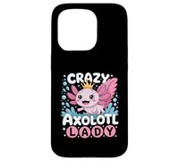 Carcasa para iPhone 15 Pro Funny Cute Crazy Axolotl Lady Animal Lover For Women Girls