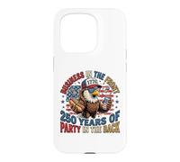 Carcasa para iPhone 15 Pro Funny Eagle Mullet 4 de Julio Hotdog y Cerveza