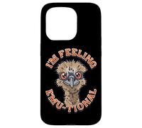 Carcasa para iPhone 15 Pro Funny Emu I’m Feeling Emu-tional Emu Pun