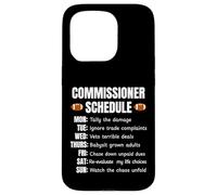 Carcasa para iPhone 15 Pro Funny Fantasy Football Commissioner Schedule Draft Day