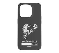 Carcasa para iPhone 15 Pro Funny Frog FÚTBOL Habilidades Cargando Kick Off Club Juego En Coach