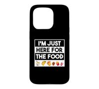 Carcasa para iPhone 15 Pro Funny I'm Just Here For The Food Sarcástico Fiesta Humor Cita