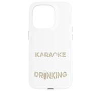 Carcasa para iPhone 15 Pro Funny Karaoke Singer Bar Music Lover Singing Drinking Bar