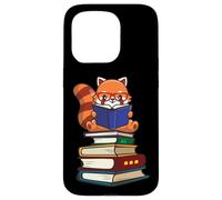 Carcasa para iPhone 15 Pro Funny Kawaii Kids Read Books Red Panda Lover