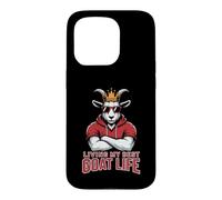 Carcasa para iPhone 15 Pro Funny Living Best Goat Life Fantasy Football Commish My King