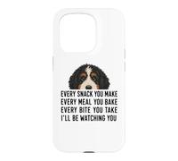 Carcasa para iPhone 15 Pro Funny Mens Womens Every Snack Make Begging Bernedoodle Dog