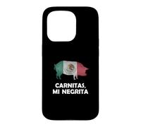 Carcasa para iPhone 15 Pro Funny Mexican Food Carnitas Mi Negrita Taco Lover