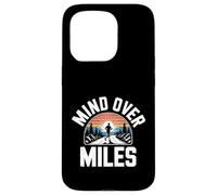 Carcasa para iPhone 15 Pro Funny Mind Over Miles Diciendo Motivación del Corredor