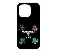 Carcasa para iPhone 15 Pro Funny Office Humor Manager Is A Cat Feline Boss