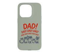 Carcasa para iPhone 15 Pro Funny Raccoon Dad Yelling Raccoons Father's Day